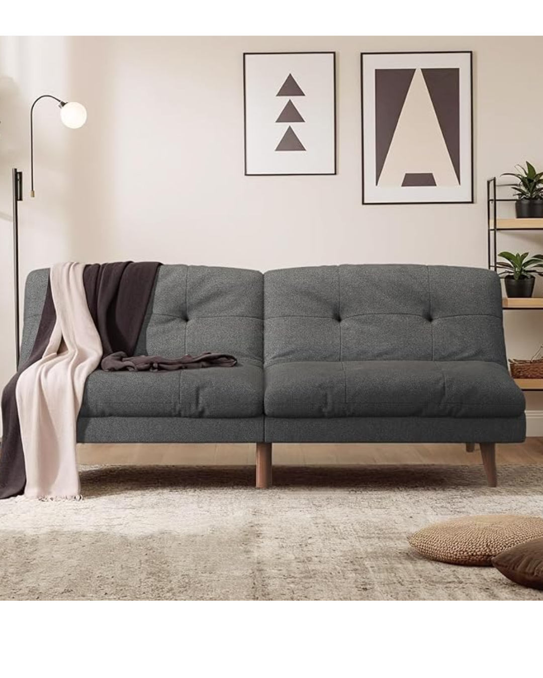 Homall Futon Couch, Modern Futon Sofa Bed with Adjustable Backrest, Convertible Sleeper Sofa Bed
