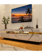 Uspeedy 70IN White TV Stand for 75/80 inch TV,Modern LED TV Stand for Living Room,High Gloss Entertainment Center